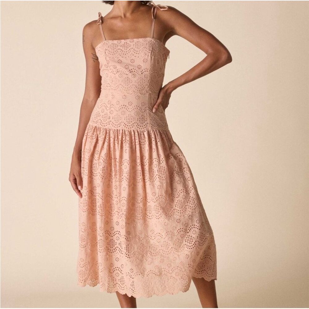 St. Roche Benedict Dress Eyelit Detail Size 6
